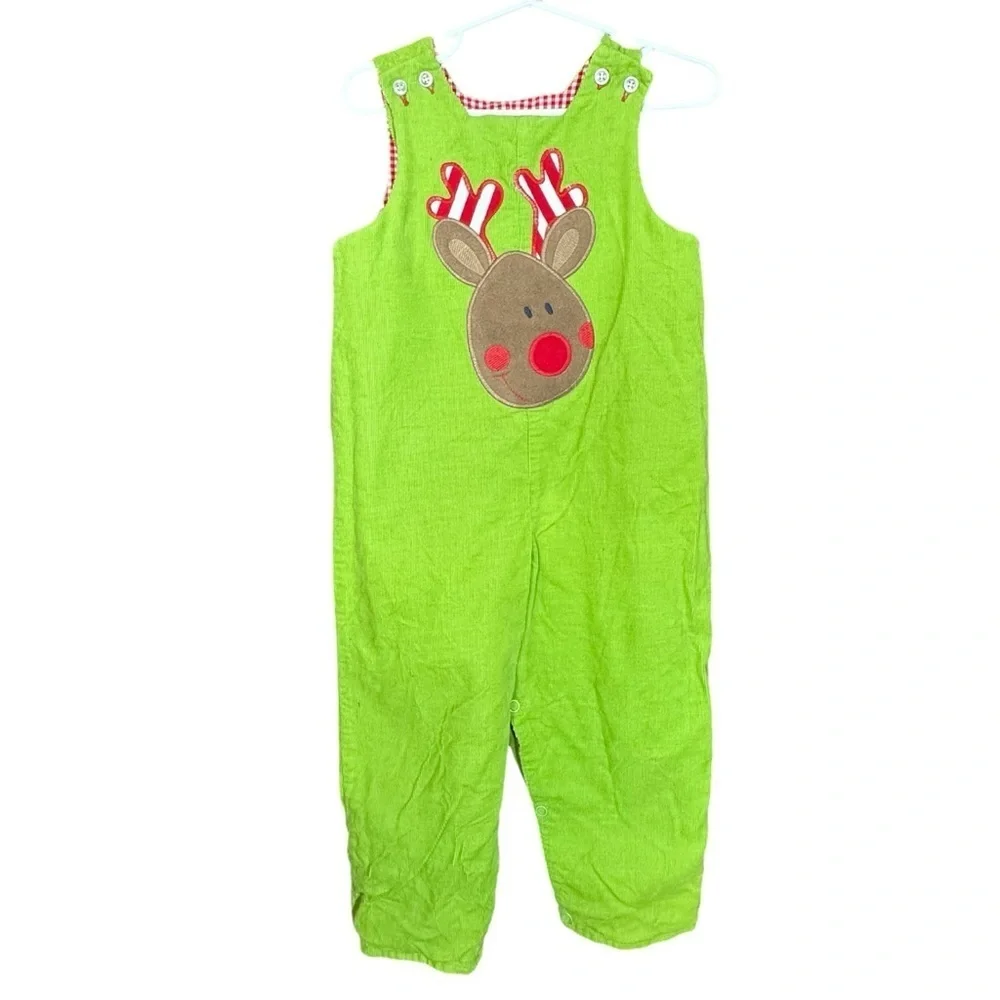 The Bailey Boys Christmas Reindeer and Sports Reversible Longall Jon Jon 2T - Picture 6 of 9